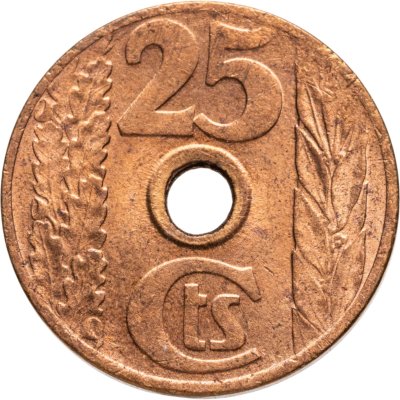 купить Испания 25 сентимо (centimos) 1938