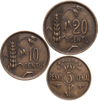 купить Литва набор из 3-х монет 1925