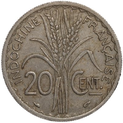 купить Французский Индокитай 20 центов 1939 (a) [KM#23a.1]