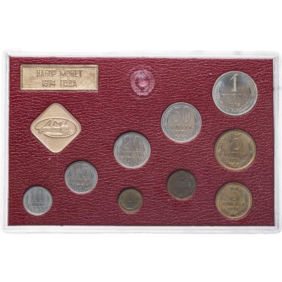 купить Годовой набор Госбанка СССР 1974 ЛМД жесткий