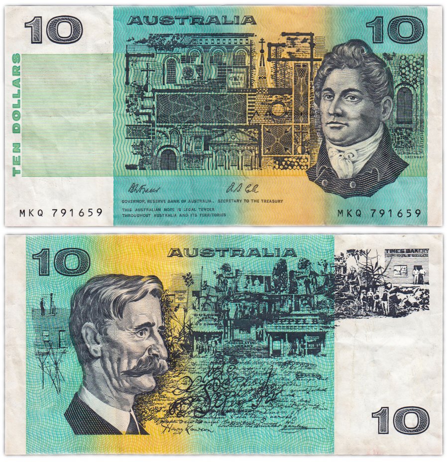 купить Австралия 10 долларов 1991 (Pick 45g)
