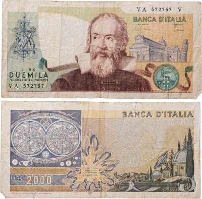 купить Италия 2000 лир 1973