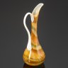 Купить Кувшин с фигурной ручкой в зелено-коричневой гамме, цветное стекло, молочное стекло, Муранское стекло, Италия, 1950-1970 гг.