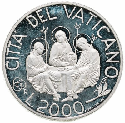 купить Ватикан 2000 лир 2000 г. "Святой Год 2000 - Троица"