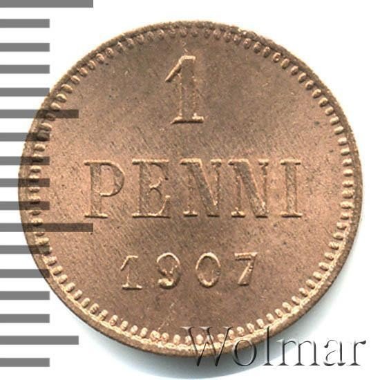купить 1 пенни 1907 года