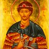 Купить Икона "Св. Димитрий Солунский (Фессалоникийский)", дерево, темпера, золочение, Российская Федерация, 2000-2020 гг.