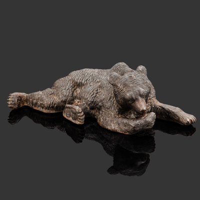 купить Пресс-папье "Медведь лежащий" (большой), клеймо "МПЗ", Мальцовский Песоченский завод (?), чугун, литье, Россия, 1900-1920 гг.