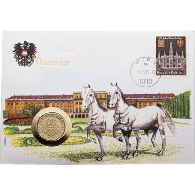 купить Австрия 10 шиллингов (shillings) 1985 в конверте с маркой