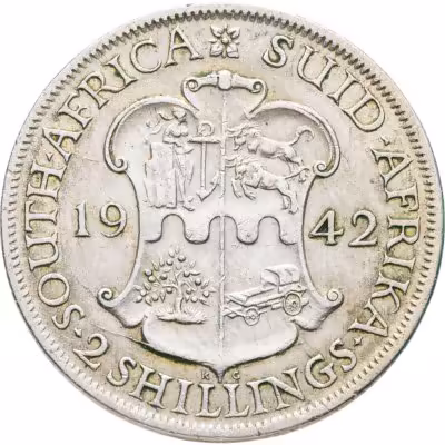 купить ЮАР 2 шиллинга (флорин, shillings) 1942