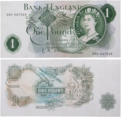 купить Англия 1 фунт 1970-1977