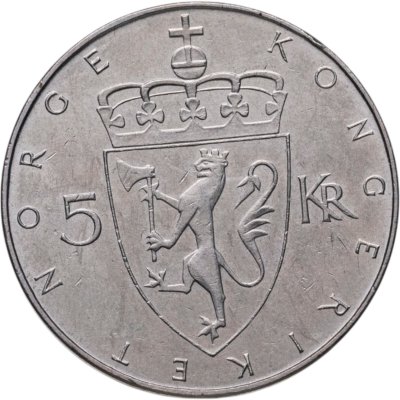 купить Норвегия 5 крон (kroner) 1975 100 лет кроне