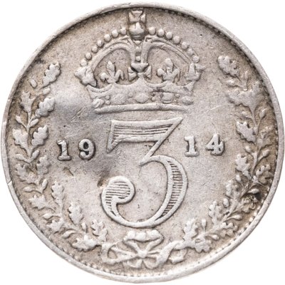 купить Великобритания 3 пенса (pence) 1914