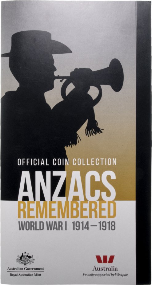 купить Австралия набор из 14-ти монет 20 центов 2014 "ANZAC Первая мировая война", в футляре