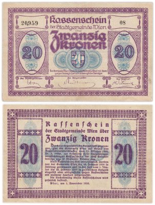 купить Австрия Вена 20 марок 1918 года нотгельд