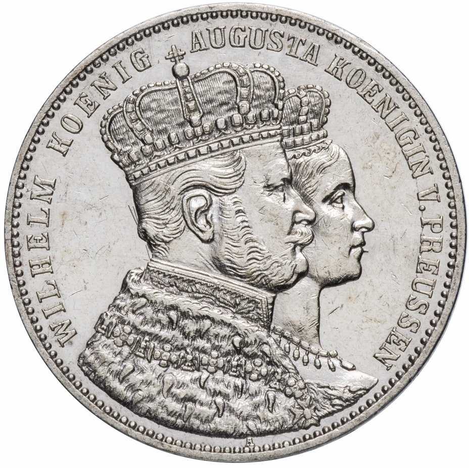 купить Пруссия 1 союзный талер 1861 "Коронация Вильгельма I и королевы Августы"