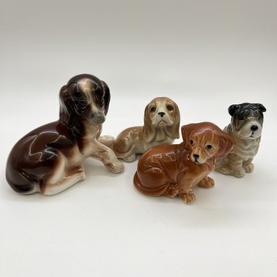 купить Набор из 4-х статуэток "Собаки" (в подборе), фарфор, 2000-2010 гг.