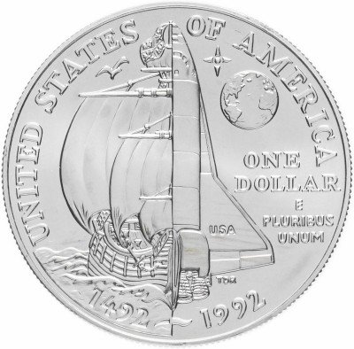 Купить США 1 доллар 1992 "500-летие открытия Америки"