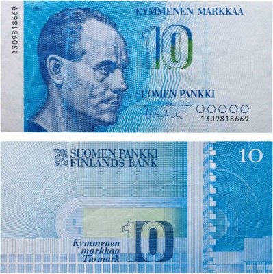 купить Финляндия 10 марок 1986