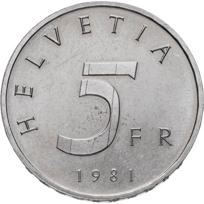 купить Швейцария 5 франков (francs) 1981 500 лет Станской Конвенции 1481 года