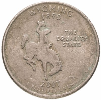 купить США 1/4 доллара (квотер, 25 центов) 2007 "Штат Вайоминг"