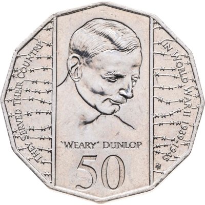 купить Австралия 50 центов (cents) 1995 50 лет со дня окончания Второй Мировой войны