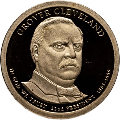 купить США 1 доллар 2012 "22-й президент США - Гровер Кливленд" (первый срок) знак монетного двора: "S" - Сан-Франциско