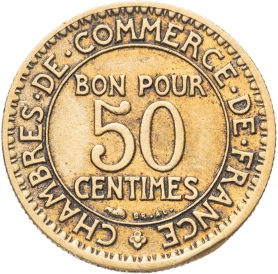 купить Франция 50 сантимов (centimes) 1929
