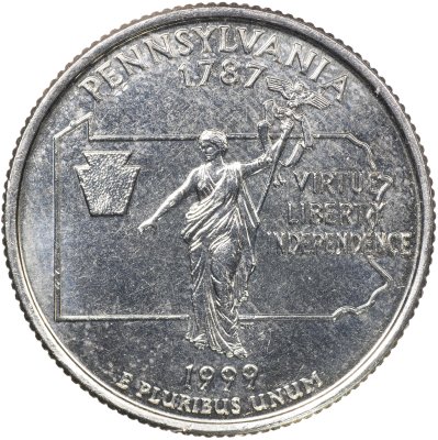 купить США 25 центов [Квотер] 1999 D [KM#294] "Пенсильвания"