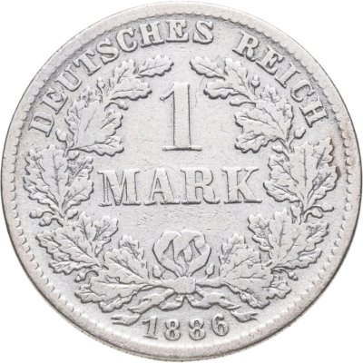 купить Германия 1 марка 1886 Знак монетного двора: "F" - Штутгарт