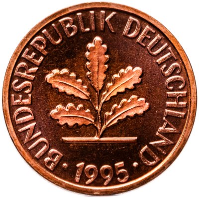 купить 1 пфенниг (pfennig) 1995 А