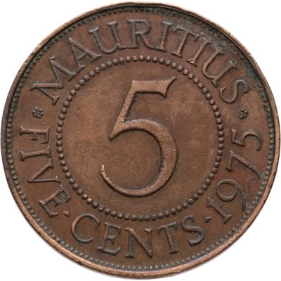 купить Маврикий 5 центов (cents) 1975