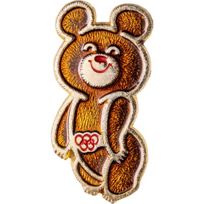купить Значок Олимпийский мишка Талисман Олимпиада 80 (Разновидность случайная )