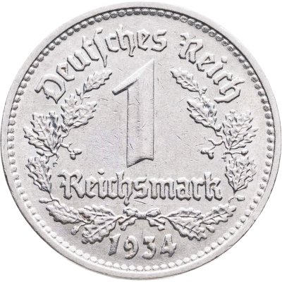 купить Германия, Третий рейх 1 рейхсмарка 1934 D