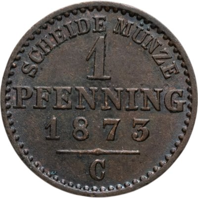 купить Германия, Пруссия 1 пфенниг 1873