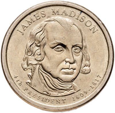 купить США 1 доллар (dollar) 2007 D "Джеймс Мэдисон (4-й президент США)",