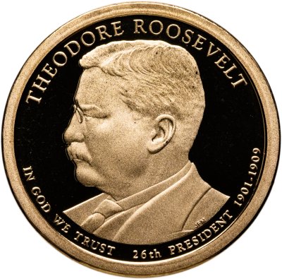 купить США 1 доллар (dollar) 2013 S Президент США - Теодор Рузвельт (1901–1909) знак монетного двора: "S" - Сан-Франциско