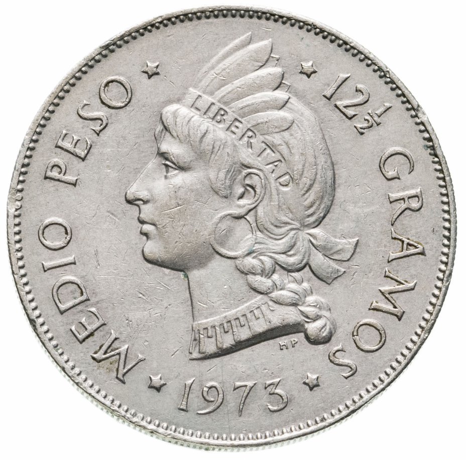 купить Доминиканская республика 1/2 песо (peso) 1973