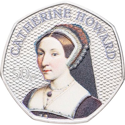 купить Гернси 50 пенсов 2024 «Король Генрих VIII и его жены - Екатерина Говард» цветная