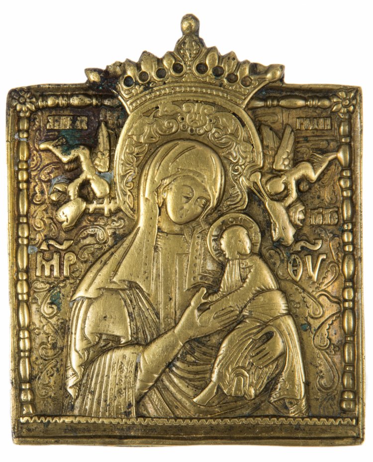 купить Икона "Страстная Икона Божией Матери", бронза, литье, Российская Империя, 1850-1890 гг.