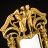 Купить Зеркало настольное в фигурной прорезной раме, увенчанное изображением семьи, металл, зеркало, Западная Европа, 1980-1990 гг.