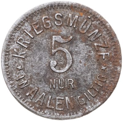 купить Германия, Аален 5 пфеннигов 1917