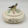 Купить Шкатулка "Синичка", фаянс, роспись, Конаковский фаянсовый завод им. М.И. Калинина (ЗиК Конаково), СССР, 1952-1958 гг.