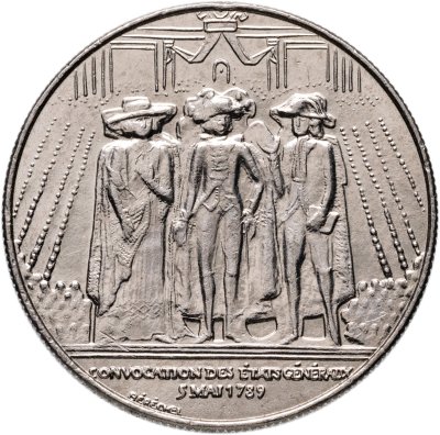 купить Франция 1 франк (franc) 1989 "200 лет Генеральных штатов"