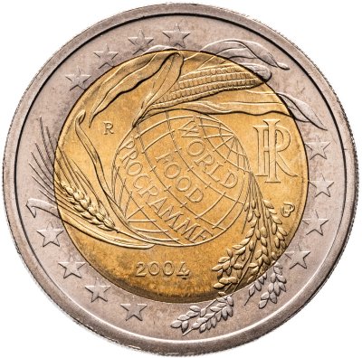 купить Италия 2 евро (euro) 2004 "50 лет Всемирной Продовольственной программы"