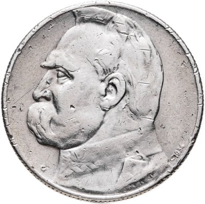 купить Польша 5 злотых 1934 Юзеф Пилсудский, орёл без короны / Легионер