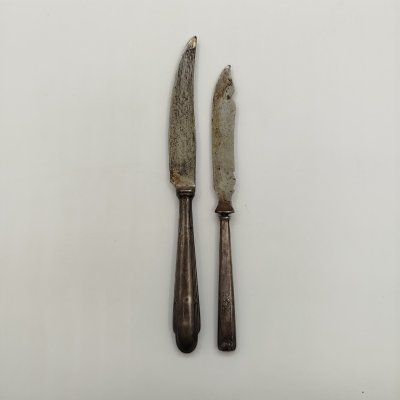 купить Набор из 2 десертных ножей, металл, серебрение, Германия, 1890-1920 гг.