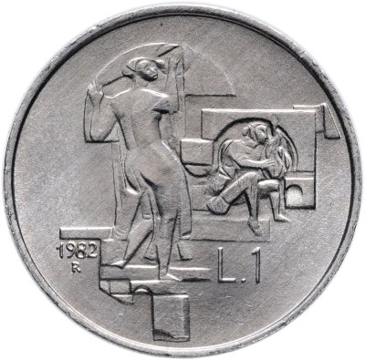 купить Сан-Марино 1 лира 1982 "Социальные достижения"