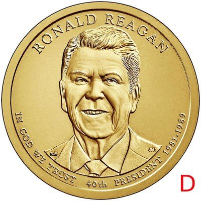 купить 1 доллар 2016 D Рональд Рейган (40-й президент США)