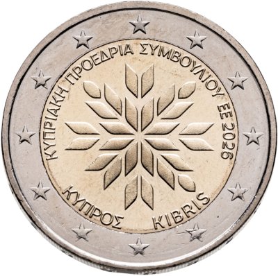 купить Кипр 2 евро (euro) 2026 "Председательство Кипра в Совете ЕС"