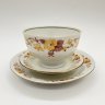 Купить Чайное трио (чашка, блюдце, розетка) с цветочным декором, фарфор, деколь, золочение, Colditz (Кольдиц), ГДР, 1960-1990 гг.